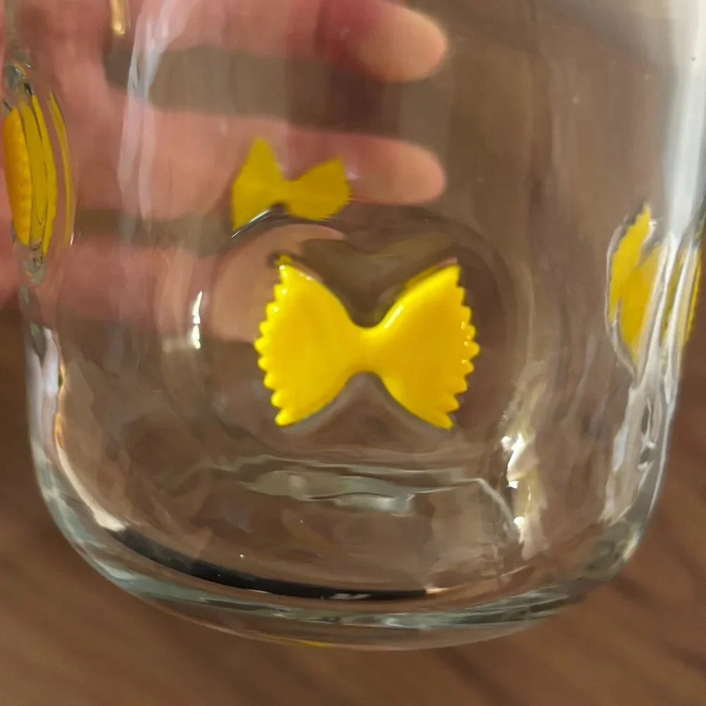 NIB Anthropologie Beaded Icon Juice Glass in Bow Tie Pasta - Picture 4 of 5